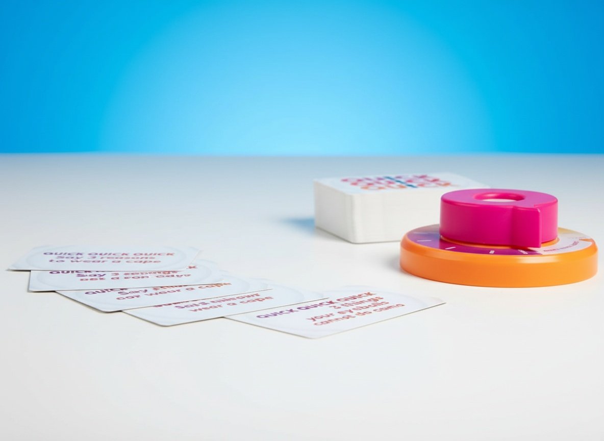 Quick Quick Quick card game cards fanned in extreme close-up with colorful designs