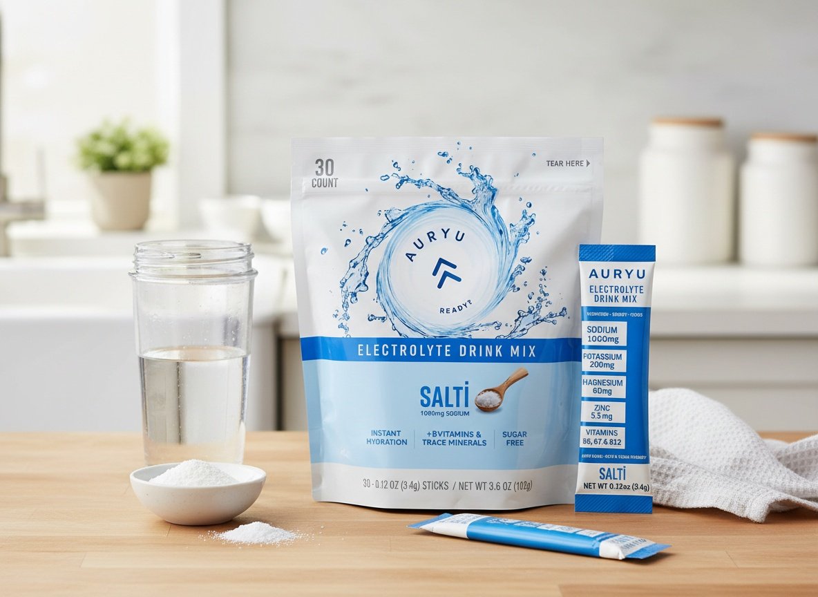 Salti Electrolytes Powder Packets - Unflavored Hydration Drink Mix, Sugar Free Electrolyte Powder with 1000mg Sodium, B Vitamins & Trace Minerals, Keto Electrolytes, 30 Stick Packs Back to School sale deal image 2