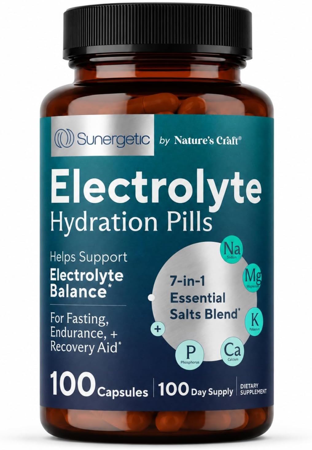 Macro close-up of electrolyte capsules with translucent shells in bright studio lighting