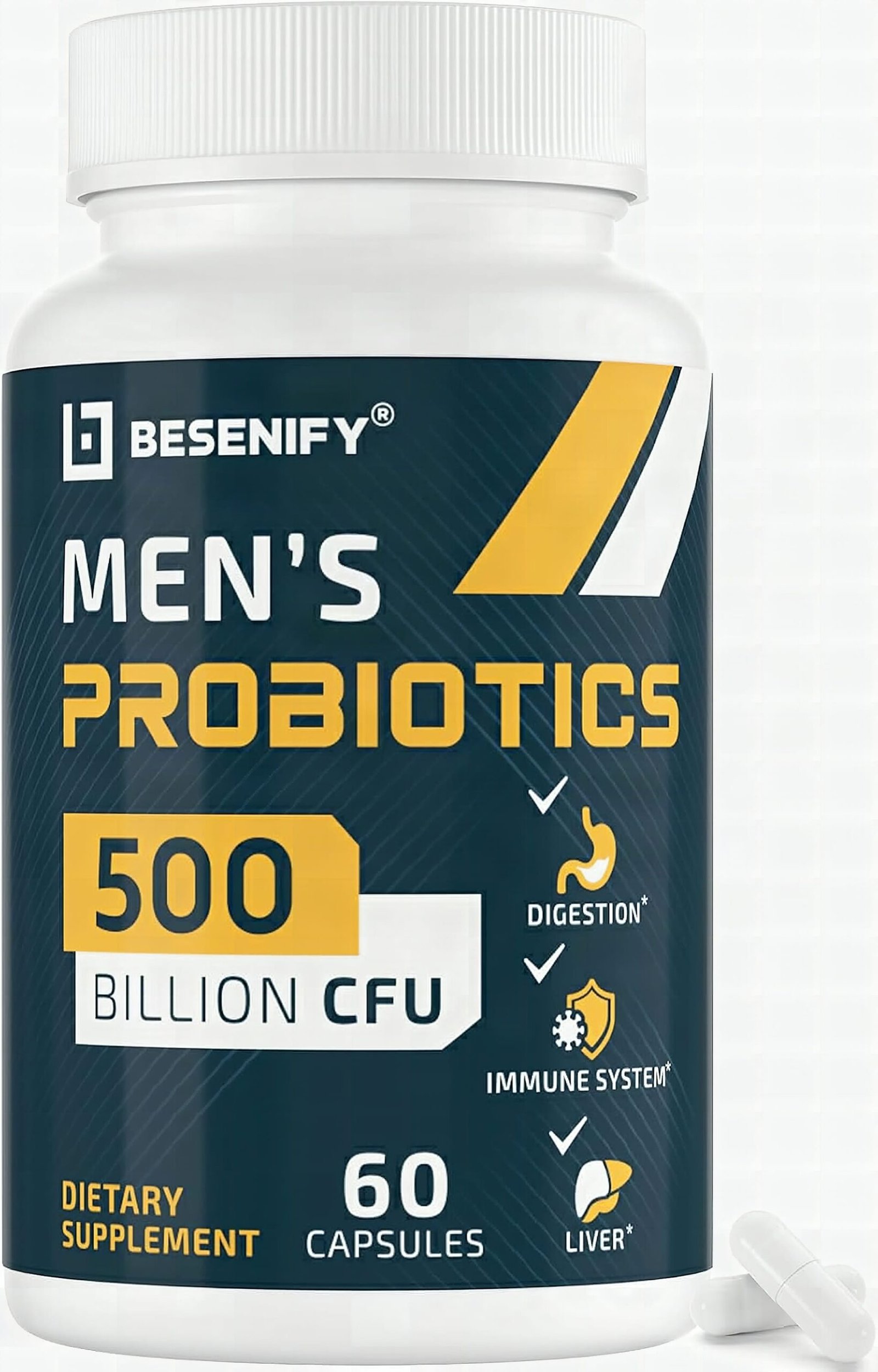 Macro close-up of probiotic capsules showing translucent gel exterior and powder interior detail